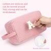 Etercycle Large Travel Makeup Bag, Travel Essential Organizer Cosmetic Bag Personalized Initial Toiletry Pouch Waterproof Preppy Makeup Bag S - Image 8