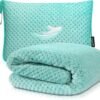 NOWWISH Travel Blanket Airplane Compact with Bag - Premium Soft 2 in 1 Airplane Blanket Pillow，Travel Essentials on Airplane, Camping, Car
