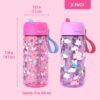 Bentgo Kids Water Bottle 2-Pack - Leak-Proof, Durable Tritan, BPA-Free 15 oz Cup for Kids/Toddlers 3+; Flip-Up Straw; Dishwasher Safe for School/Sports/Daycare/Camp (Rainbows & Butterflies/Fairies) - Image 6