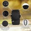Nuovoware Water Bottle Carrier, 40oz Bottle Carrier Sports Insulated Water Bottle Holder with Adjustable Shoulder Strap, 2 Pockets Flask Sling Bag Drawstring Pouch for Climbing Hiking Walking - Image 5