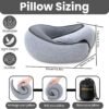 Travel Neck Pillows for Airplanes,360° Airplane Neck Pillow for Sleeping Travel Stability,100% Pure Memory Foam Airplane Pillow for Long Flight-Ideal for Travel & car - Image 6
