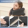 Travel Pillow,Breathe Easy Face Down Pillow,Desk Napping Pillow,Massage Pillow Face Down, Comfortable Breathable Cover,Stowable Pillows for Sleeping,Office,Car, Airport Travel Essentials (darkgray) - Image 3