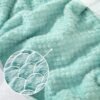 Travel Pillow and Blanket Set Neck Pillows Soft Blankets with Sleep Mask Travel Essentials for Airplane Car Memory Foam Blue Green - Image 3
