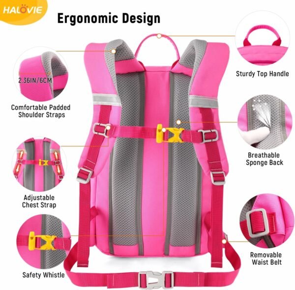 HALOVIE Kids Travel Backpack Lightweight Small Kids Daypack Preschool Kindergarten Children SchoolBag for Boys Girls - Image 4
