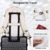 HOMIEE Travel Backpack for Women, Carry On Backpack with USB Charging Port, TSA Approved Personal Item Bag Spirit Airlines, 15.6 Inch Laptop Backpack for Colllege Work, Beige - Image 6