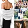 FURTALK Women's Pashmina Shawls and Wraps for Evening Dress Long Scarf Wedding Bride Bridesmaid Shawl Gifts - Image 3