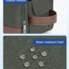 WANDF Toiletry Bag for Men Travel Toiletry Organizer Canvas and Leather Dopp Kit Water-Resistant Shaving Bag for Travel Accessories (Green, Patent Pending) - Image 7
