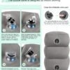 JefDiee Inflatable Foot Rest Pillow, Kids Airplane Bed, Adjustable 3 Layers Height Leg Rest Pillow, Airplane Travel Essentials Great for Airplane, Office, Home, Trains, Cars - Image 6