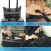 Travel Blanket and Pillow Set - Inflatable Travel Neck Pillow with Washable Soft Cover, Premium Soft Airplane Blanket with Built-in Bag, Zippered Pouch, and Hand Luggage Strap, 70" x 40" (Dark Grey) - Image 3