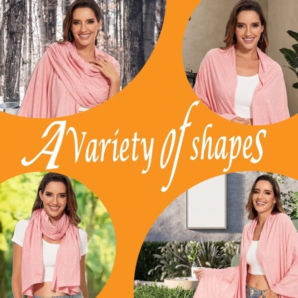 PIQIDIG Women's UPF 50+ Scarf Shawl Wayfarer Wrap Shawl Sun Protection Cover Up for Travel Beach Swimming Outdoor One Size - Image 3
