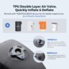 FLEXTAILGEAR Neck Contour Inflatable Camping Pillow, Ergonomic Travel Pillow Backpacking Gear with Washable Removable Cover Separate TPU Bladder for Camp, Hiking, Airplane, Road Trip, Office - Image 7