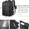Travel Backpack for Men Business Computer Large Backpack Suitcase for Travel with USB Charging Port, Work Laptop Bookbag for Women Office College School Bag, Black - Image 2