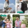 BAGSMART Travel Backpack, 15.6" Outdoor Gym Backpack for Men Women, Stylish Casual Backpack Weekender Sport Backpack Carry On Backpack for Flight, College, Outdoor,Black - Image 2