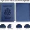 Passport Holder 2Pcs, Passport Cover Wallet Case for Women Men Family, Passport Book Holders Travel Must Haves Cruise Ship Essentials, Passport and Vaccine Card Holder Combo (Dark Blue & Wine red) - Image 4