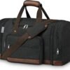 Wolhbege Duffle Bag for Travel,Mens Travel Bag & Carry On Bag for Men with Expandable Design and Luggage Sleeve –Duffel Bag for Gym, Weekender, Overnight Trips Black