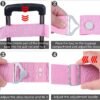 Bylion 2-in-1 Travel Belt for Luggage, Luggage Straps for Add a Bag Adjustable Suitcase Straps with Alloy Buckle Elastic Bungees Belt Hands-Free for Airport, Personalized Travel Accessories (Pink) - Image 2