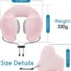 Noise-Canceling Travel Neck Pillow with 25 dB Noise Reduction, All-Round Neck Support, Suitable for Office, Home and Travel(Pink, Small Size) - Image 5