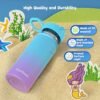Kids Water Bottle, 2-Pack 16oz Kids Water Bottle with Stickers for School, insulated Stainless Steel Straw Cup(Gray+Blue) - Image 6