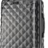 Kenneth Cole REACTION Diamond Tower Collection Lightweight Hardside Expandable 8-Wheel Spinner Travel Luggage, Black, 20-Inch Carry On