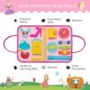 Freebear Busy Board Toddler Travel Toys Quiet Book Sensory Toys for Toddlers 1 2 3 4, Montessori Toys for Toddler Activities Board, Educational Toys for 3 4 Year Old Girls Boys Gift, Princess - Image 7
