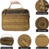 SMONT Toiletry Bag Travel Toiletry Bag for Men Tactical Toiletry Bag Men's Hanging Toiletry Bag Small Toiletry Bag Hanging Dopp Kit Shaving Suitable Shaving Bag Bathroom Bag Hygiene Bag Brown - Image 5