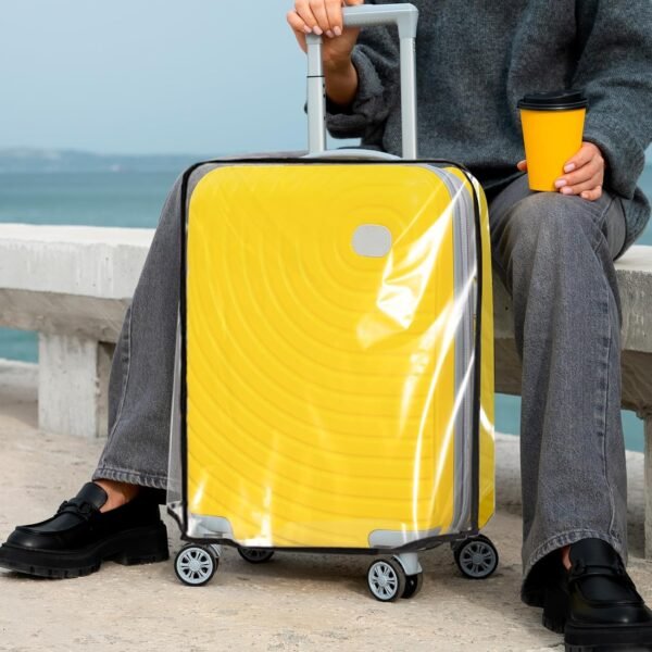 Clear Suitcase Cover Protectors Waterproof Luggage Cover Protector Pvc Transparent Travel Carry On Luggage Covers Suitcase Wrap Sleeve For Size 18-20inch Protective Cover Case For Wheeled Luggage - Image 5