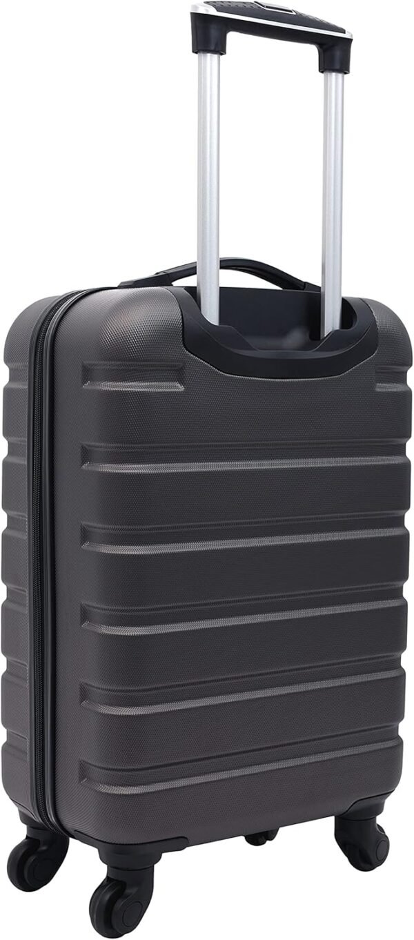 Wrangler Hard side Spinner Luggage, Charcoal, Carry-On 22" Inch - Image 3