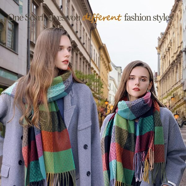 Women's Winter Scarf Fashion Pashmina Shawls and Wraps Soft Warm Long Large Scarf - Image 4