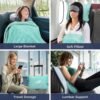 NOWWISH Travel Blanket Airplane Compact with Bag - Premium Soft 2 in 1 Airplane Blanket Pillow，Travel Essentials on Airplane, Camping, Car - Image 5