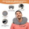 Travel Pillow for Traveling, Travel Inflatable Neck Pillow for Airplane,Car,Bus,Train,Comfortably Head Supports(Gray) - Image 2