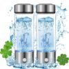 2 Pack Portable Hydrogen Water Bottle Generator, Hydrogen Water Ionizer Machine Rechargeable,Hydrogen Rich Water Glass Health Cup for Travel 420ml Gift for Friends/Women/Men/Mom/Father/Grandpa/Grandma