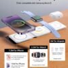3 in 1 Foldable Wireless Charger, Wireless Charging Station for iPhone 15/14/13/12/11 Pro Max/X/XS, Fast Magnetic Travel Wireless Charging Pad for AirPods 3/2/Pro Apple Watch - Image 2