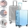 Yotako Clear PVC Suitcase Cover Protectors 20 Inch Luggage Cover for Wheeled Suitcase (20''(18.90''H x 14.90''L x 9.80''W)) - Image 5