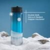 JoyJolt Stainless Steel Star Wars Water Bottle 22 oz with Straw Lid, BPA-Free Sports and Travel Vacuum Insulated Water Bottle, Destination Collection Hoth Bottle, Star Wars Gifts - Image 2