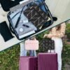 PAVILIA Hanging Toiletry Bag Travel Bag Women Men, Foldable Cosmetic Organizer, Roll up Makeup Bag, Water Resistant Accessories Toiletries, Large Travel Essentials Kit (Black Chevron) - Image 7