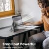 Koonie USB Desk Fan, Strong Wind Ultra Quiet Small Personal Fan with 180° Tilt Folding and 3 Speeds Adjustable, USB-C Corded Powered Mini USB Fan for Office Desktop Bedroom - Image 2
