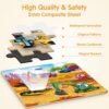 SYNARRY Vehicle Theme Magnetic Puzzles for Toddlers 3-5, 36 Pieces Travel Puzzles for Kids Ages 4-8, Car Airplane Road Trip Activities Magnet Games Toys for 3 4 5 6 Year Old Children Boys Girls Gifts - Image 3