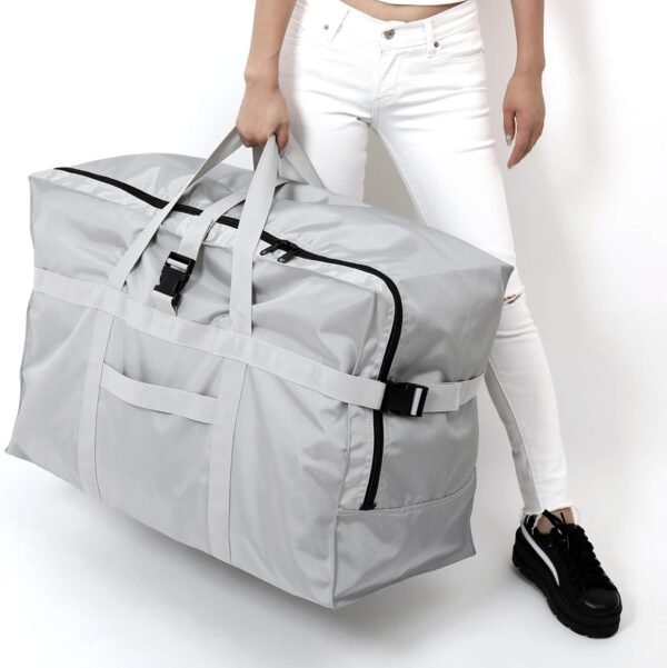Extra Large Travel Duffel Bag with Trolley Sleeve Weekender Overnight Carry On Checked Luggage Bag Oversized Carry On Checked Luggage Bag Hospital Bag Tote Handbag Bag Anti Theft Travel Tote 28'',120L - Image 2