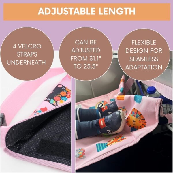 Airplane Seat Extender for Kids & Airplane Kids Bed - Toddler Airplane Bed & Baby Airplane Bed - Toddler Travel Essential I Kids Travel Essentials - Up to 4 Years of Age - Image 5
