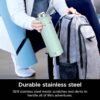 Ninja DW2401MT Thirsti 24oz Travel Water Bottle, For Carbonated Sparkling Drinks, Colder and Fizzier Longer, Leak Proof, 24 Hrs Cold, Dishwasher Safe, Stainless Steel Insulated Tumbler, Seafoam Blue - Image 8