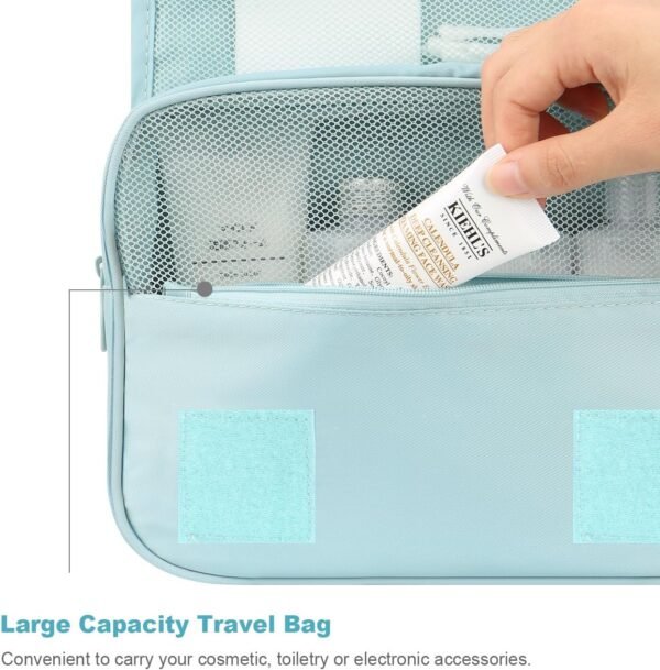 Mossio Hanging Toiletry Bag - Large Cosmetic Makeup Travel Organizer for Men & Women with Sturdy Hook - Image 5