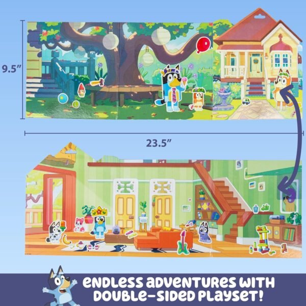 Horizon Group USA Bluey Sticker Playset, 2 Sticker Play Scenes, 35+ Reusable Puffy Bluey Repositionable Stickers for Kids, Perfect for Travel, Screen-Free Fun - Image 4
