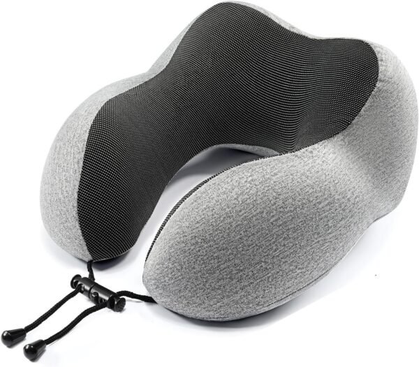 Homeify Airplane Neck Pillow Travel Pillow 100% Pure Memory Foam Travel Pillow, Comfortable & Breathable Cover, Machine Washable,