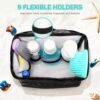 hatisan 1PC Portable Shower Caddy Dorm Room Essentials, Shower Caddy College Hanging Mesh Shower Caddy Bathroom Caddy, Shower Bag for College Shower Caddy Tote Traveling Gym Camping (Black) - Image 7