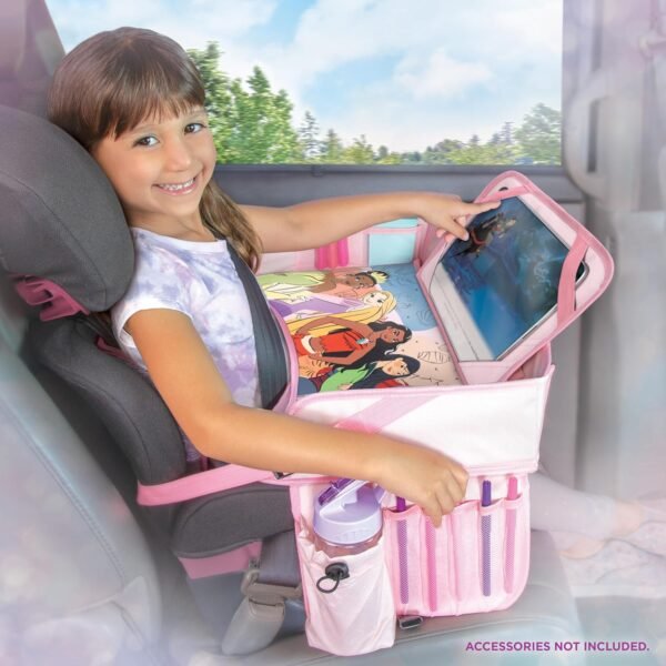 Disney Princess Kids Travel Tray for Car, Toddler Car Seat Tray for Travel, Car Trays for Kids Roadtrip Essentials & Activities - Image 2