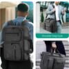 BAGSMART 3 In 1 Laptop Bag for Men, Computer Briefcase 17.3 Inch Laptop Water-Repellent Shoulder Bag, Computer Bag Business Travel Office, Black - Image 2