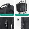 BAGSMART Rolling Laptop Bag, Briefcase with Wheels Fits 17.3 Inch Laptop, Overnight Rolling Bag with TSA Lock, Computer Bag for Travel/Men/Women, Black - Image 5