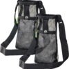 2PCS Water Bottle Carrier Bag - Convenient Holder with Strap and Pocket for Hiking, Walking, and Travel (Black, S)