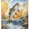 Watercolor Fish Blanket - Ultra Soft, Cozy, Lightweight, Warm & Fuzzy Flannel Throw Blankets, Ideal for Couch, Bed, Travel & Outdoor Use - for Men Women Adults Kids 60"×50"