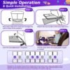 Airplane Seat Extender for Kids - Portable Toddler Travel Airplane Bed with Side Pockets,Toddler Airplane Travel Essentials, Airplane Must Have for Kids,Baby Portable Plane Bed Foot Rest for Flight - Image 5